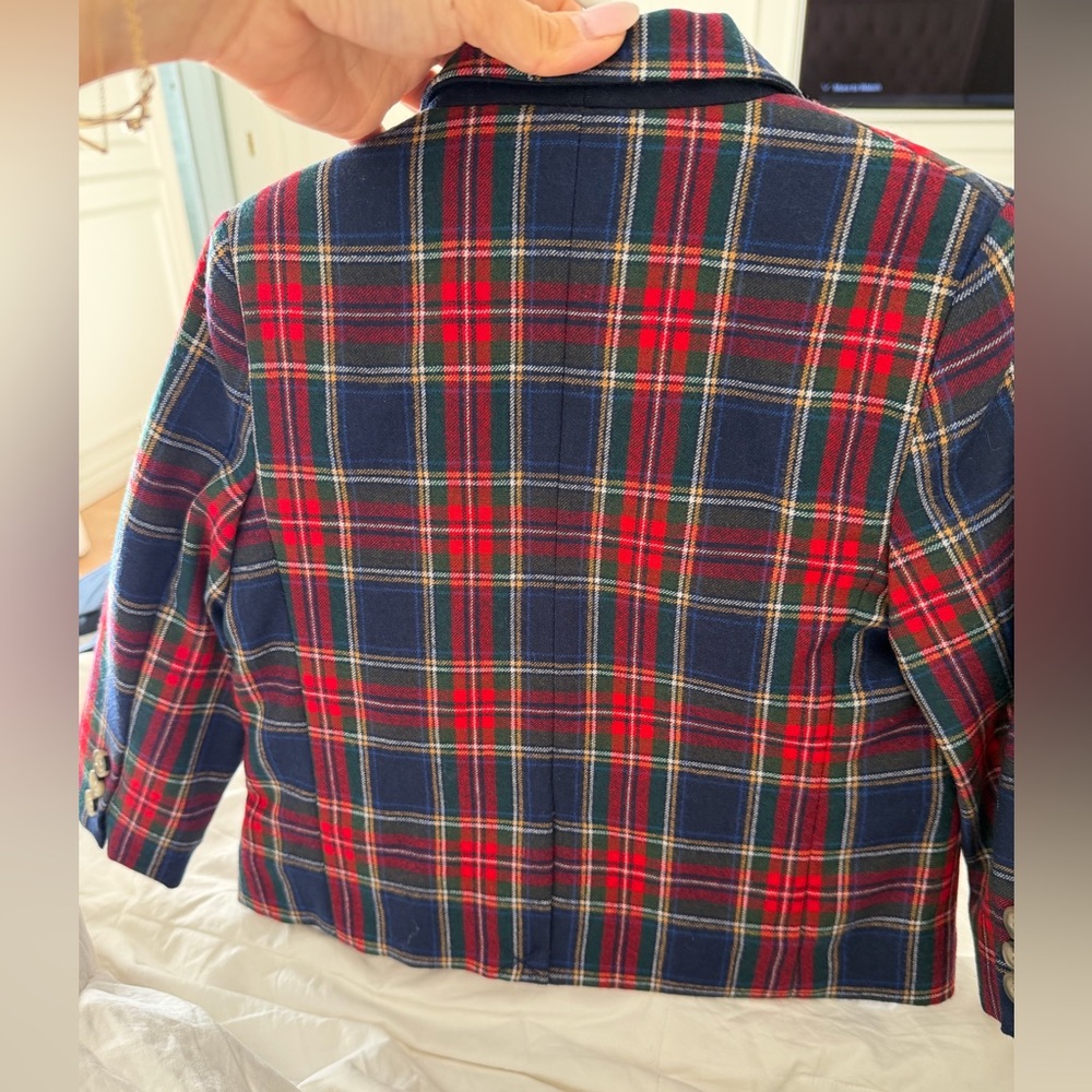 Janie and Jack Multicolor Plaid Blazer - Picture 3 of 3